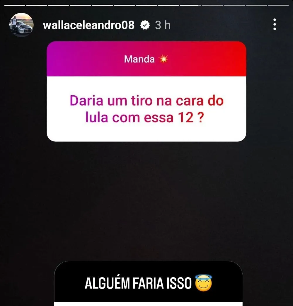Wallace é suspenso pelo Cruzeiro após fazer postagem sobre tiros em Lula -  Folha PE