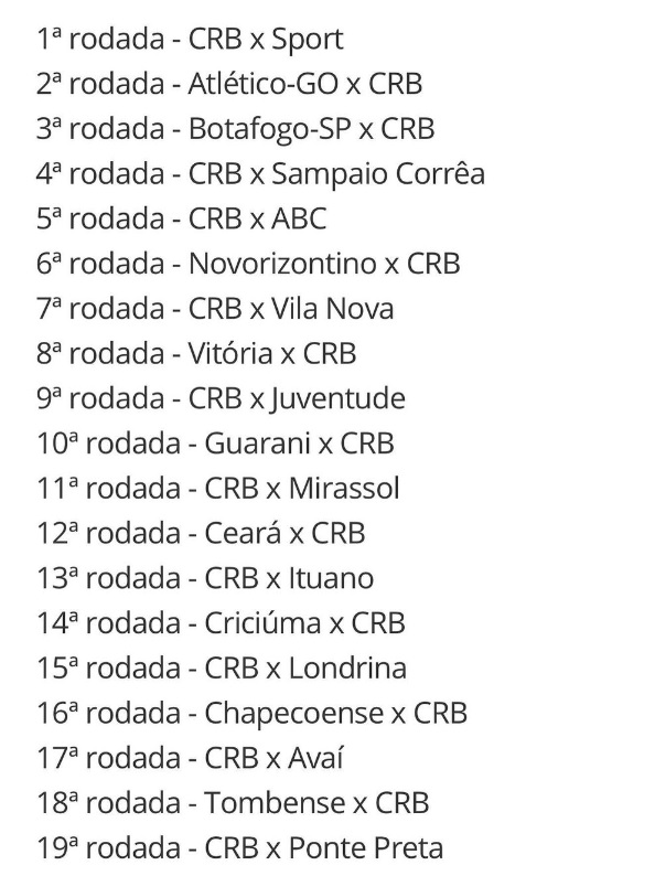 CBF divulga tabela da Série B do Brasileiro 2023