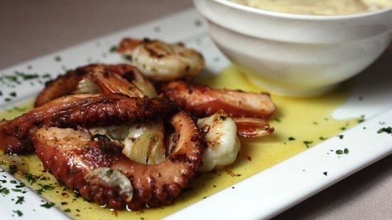 Imagem Frutos do mar com batata doce