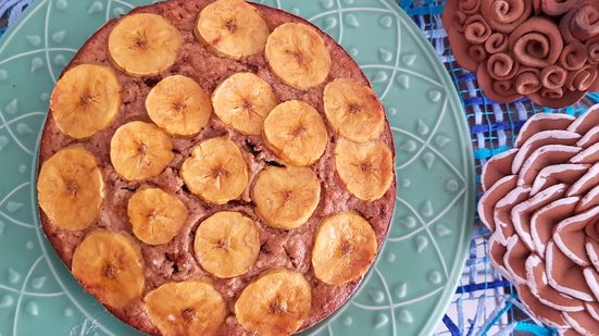 Imagem Bolo de banana sem açúcar, campeã de janeiro