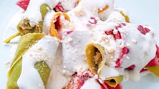 Imagem Panquecas coloridas naturalmente