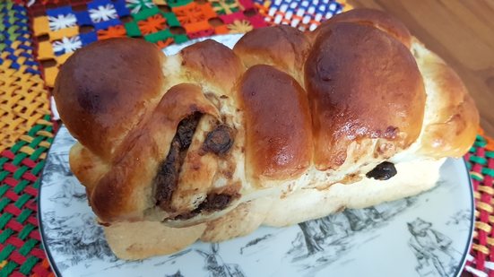 Imagem Pão de banana com uvas passas, danado de bom