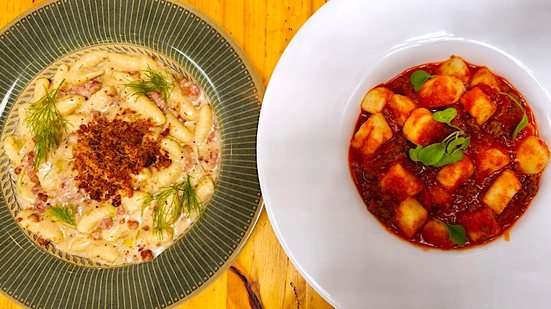 Imagem Tem menu da chef Nicole no almoço