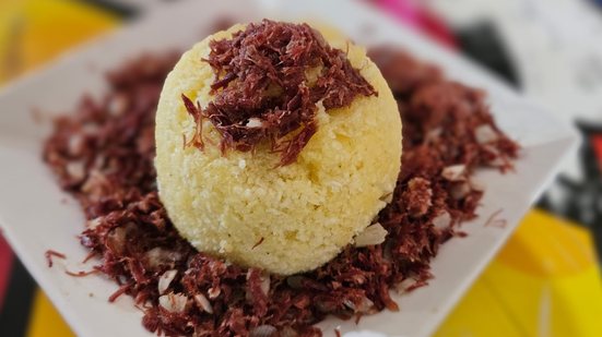 Imagem Maravilha: Cuscuz de massa puba, da Cicinha