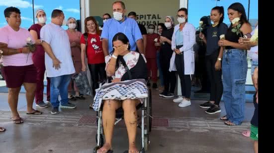 Andreza perdeu os sogros e uma das filhas na tragédia da Serra da Barriga. - Reprodução