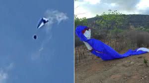Turista morre após queda de parapente no sertão da Paraíba - Reprodução