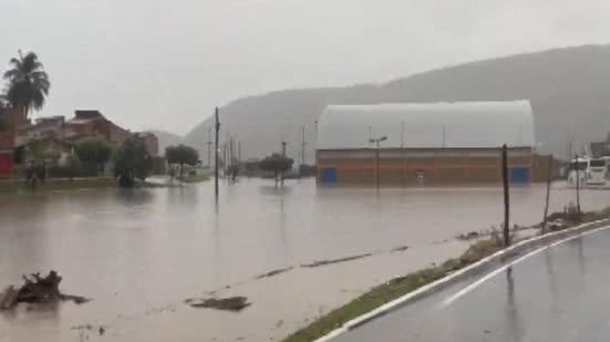 Alagamento registrado em Alagoas neste final de semana - Cortesia
