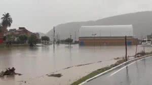 Alagamento registrado em Alagoas neste final de semana - Cortesia