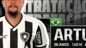 Botafogo anuncia oficialmente contratação do atacante Artur - Divulgação / Botafogo