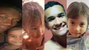 Francisca Maria (mãe), Maria Lauane (filha), Igno Davi (filho), Manoel Leandro (irmão) e Maria Gabriela (filha) - Arquivo pessoal