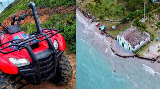 Jovem morre em acidente com quadriciclo na Praia dos Carneiros, no Recife - Reprodução