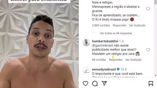 Atleta conhecido no Instagram por bordão 'Correr é bom demais' é assaltado: ‘Entrei para estatística’ - Reprodução / Instagram