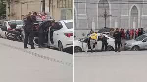 troca de tiros entre homem e polícia deixa feridos no Centro de Maceió - Reprodução / Redes sociais