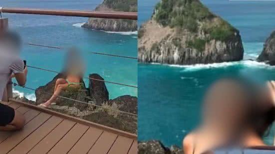 Turistas são multados por invadirem precipício em Noronha para foto - Reprodução / @noronharepublic