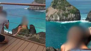Turistas são multados por invadirem precipício em Noronha para foto - Reprodução / @noronharepublic