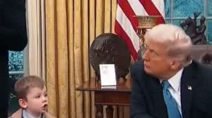 Imagem Vídeo: no Salão Oval, filho de Elon Musk manda Trump calar a boca