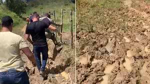 O corpo da vítima foi jogado pelo pai no quintal casa, na época do crime. - Reprodução/PM