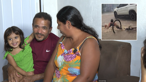 Força da água arrastou ciclista após ele cair durante temporal - Foto: Reprodução