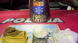 Ilícitos apreendidos pela Força Tática do 4° Batalhão de Polícia Militar - Foto: Ascom PM