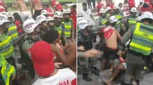 Torcedores são detidos após confusão no Rei Pelé - Reprodução / Redes sociais