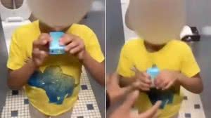 Menino de 5 anos é forçado a usar cigarro eletrônico em banheiro de escola nos EUA - Reprodução