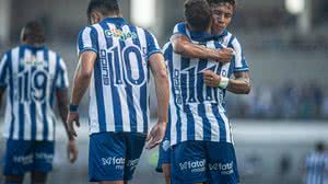 O patrocínio do site de acompanhantes é exibido na parte de trás dos calções do uniforme - Divulgação/CSA