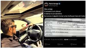 Multa de trânsito 'desconhecida' viraliza nas redes - Reprodução / Redes sociais