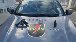 Operação integrada apreendeu duas armas de fogo na Chã de Bebedouro - Foto: Cortesia/SSP