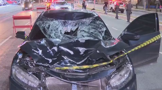 Duas mulheres morrem atropeladas na faixa de pedestres em Santo André - Foto: Reprodução/TV Globo
