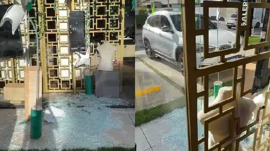 Empresária registra destruição em vídeo - Foto: Reprodução