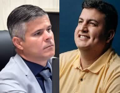 Rogério da Silva (à esquerda), presidente da Câmara Municipal de Rio Largo, e Carlos Gonçalves, prefeito da cidade - Montagem TNH1