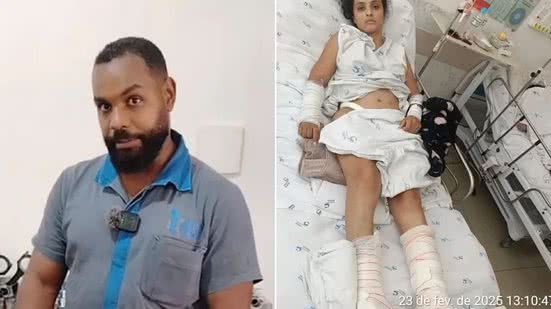 Suspeito de tentar matar esposa é preso; ela pulou de prédio para escapar - Reprodução / Redes sociais