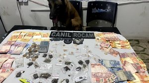 Dois são presos por tráfico após cão farejar drogas em residência de Arapiraca - Foto: Cortesia/PM