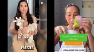 Congelar os bichos de pelúcia no freezer doméstico, a uma temperatura de -18 °C por 24 horas, pode eliminar os ácaros que se acumulam nesses brinquedos e agravam crises alérgicas - Reprodução / Redes sociais