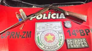 Duas armas de fogo e drogas são apreendidas pela PM em ações no interior do estado - PMAL