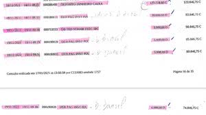 Extrato bancário  mostra que mulher começou a desviar dinheiro no mesmo dia que valor de precatório caiu na conta do idoso, segundo delegado - Divulgação / Polícia Civil do Paraná