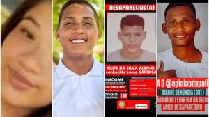 Famílias angustiadas: Ana Beatriz, Guilherme, Felipe e João Paulo