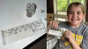 Mensagem em garrafa atravessa oceano e muda viagem de família nos EUA - Reprodução / Redes sociais