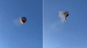 'A gente viu duas pessoas caírem', diz testemunha de queda de balão em SC - Reprodução / Redes sociais