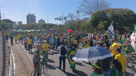 Ato pró-Bolsonaro, em Brasília - Foto: Caio Spechoto