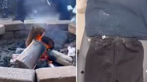 Criança de 3 anos sofre queimaduras após cair em fogueira de escola - Reprodução