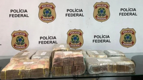 O valor teria origem ilícita, diz polícia - Foto: Polícia Federal
