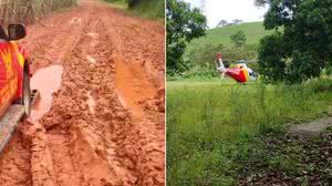 Veja como foi resgate de homem ferido que estava há 4 dias isolado em cabana - Ascom DEA