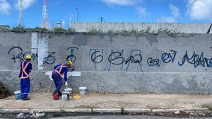 Local é um antigo ponto de lixo que está sendo recuperado pela Autarquia de Limpeza Urbana - Foto: Secom Maceió