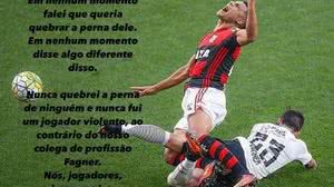 Treta entre Pottker e Fagner repercute nas redes sociais: "Nunca quebrei a perna de ninguém" - Reprodução / Instagram