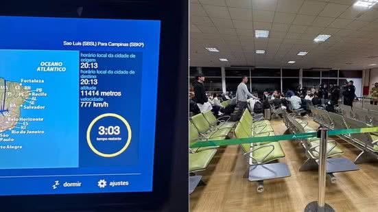 Após o pouso, os passageiros foram interrogados ainda no aeroporto - Arquivo Pessoal