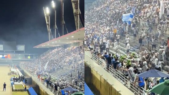 Imagem Vídeos mostram confusão entre torcedores e PMs no Rei Pelé após partida entre CSA x Ituano
