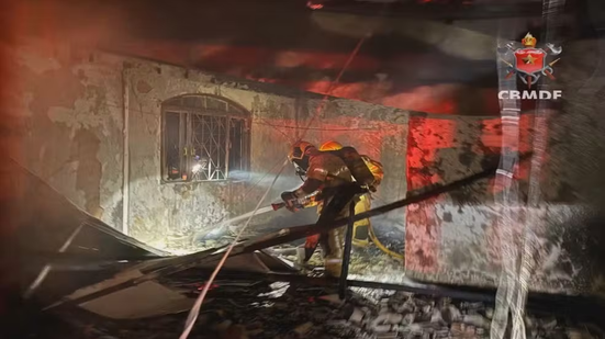 Incêndio em casa de recuperação de dependentes químicos no Paranoá - Foto: CBMDF/Divulgação