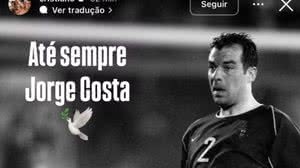 Cristiano Ronaldo lamentou a morte do ídolo do Porto, Jorge Costa - Reprodução / Instagram