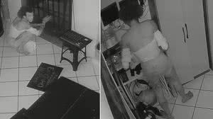 Ladrão arromba grade, furta e quebra equipamentos de espetinho no Farol - Reprodução